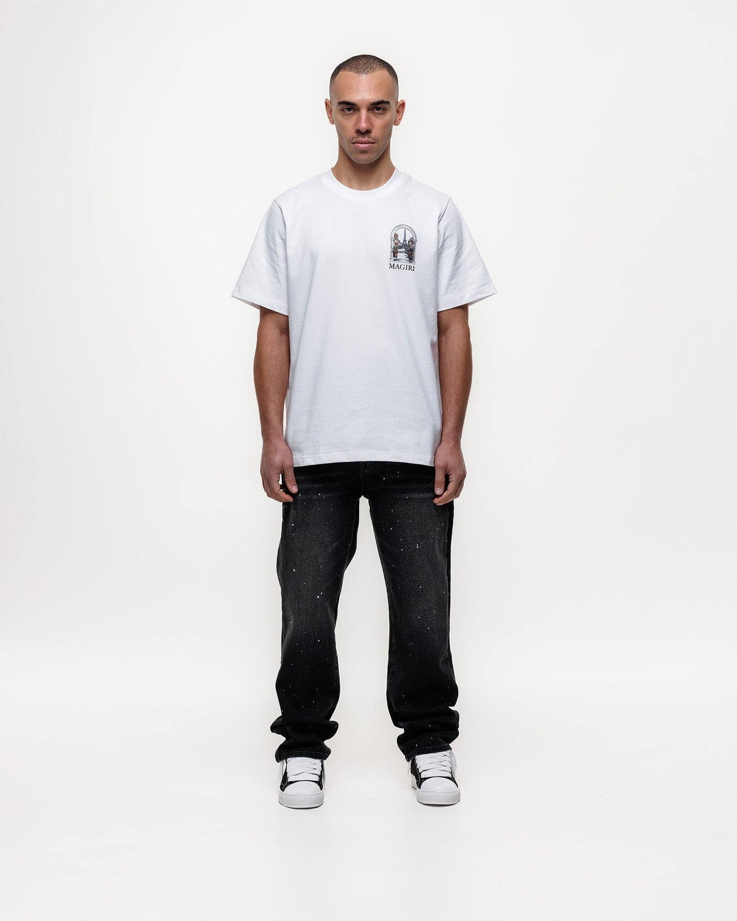 MAGIRI Core Painted Straight Black Jeans